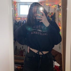 cropped hoodie w drawstring